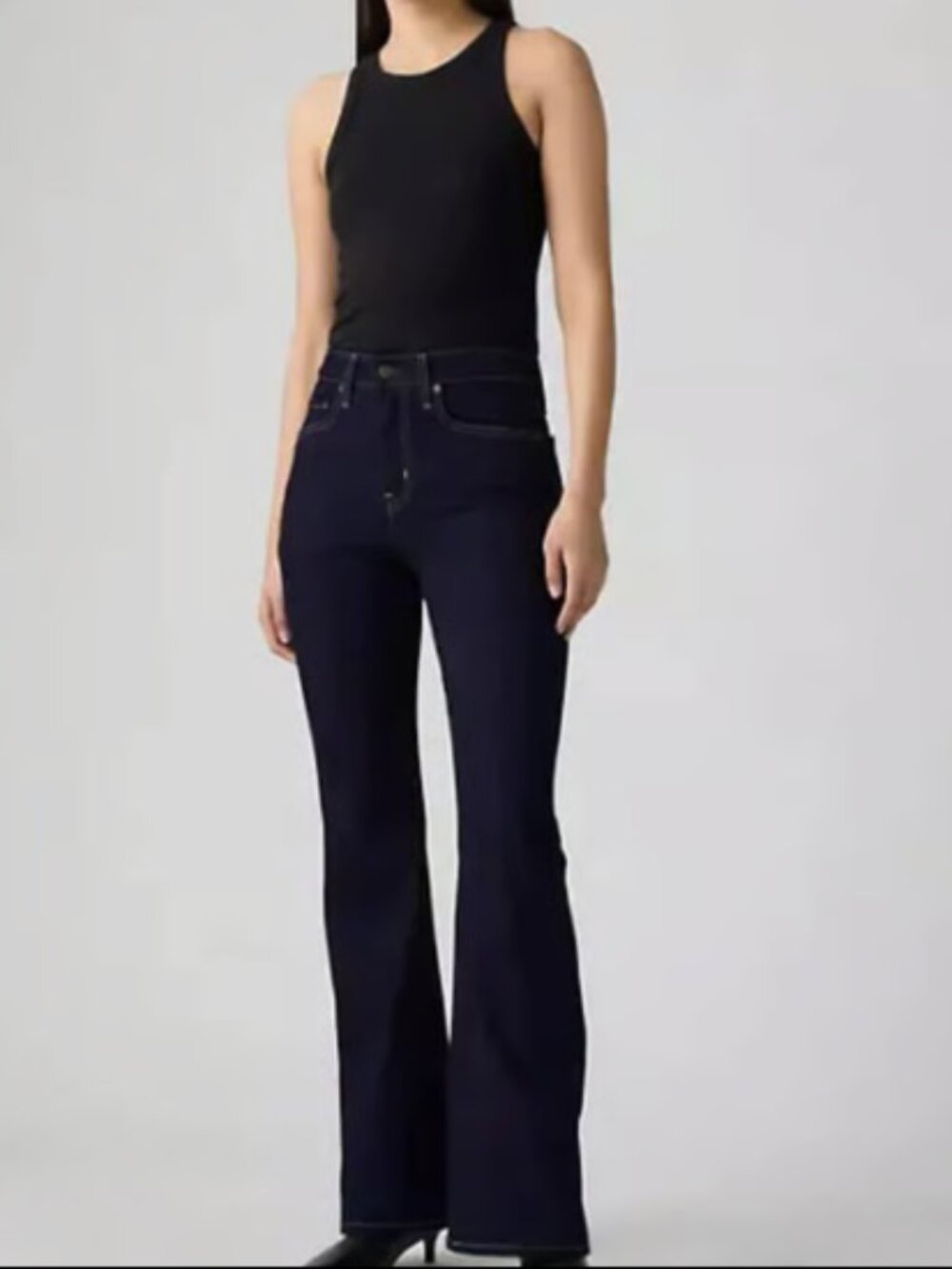 Levi's 726 Flare Dark Indigo Raw Wash Jeans NWT $70 27 w x 32
